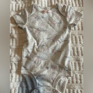 Carter's Cream Infant Onesie with Delicate Pattern